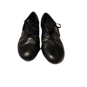 Capezio Tele Tone Tap Lace Up Shoes Women Black Size 11 Pre-Loved